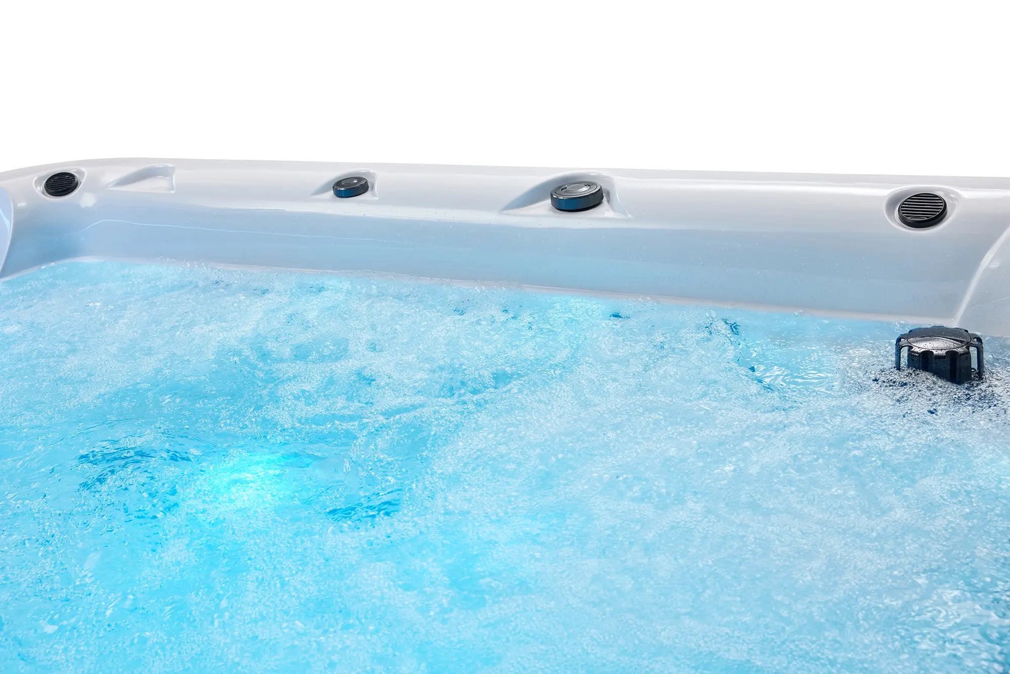 Integrated controls and features on the Onyx X8E spa